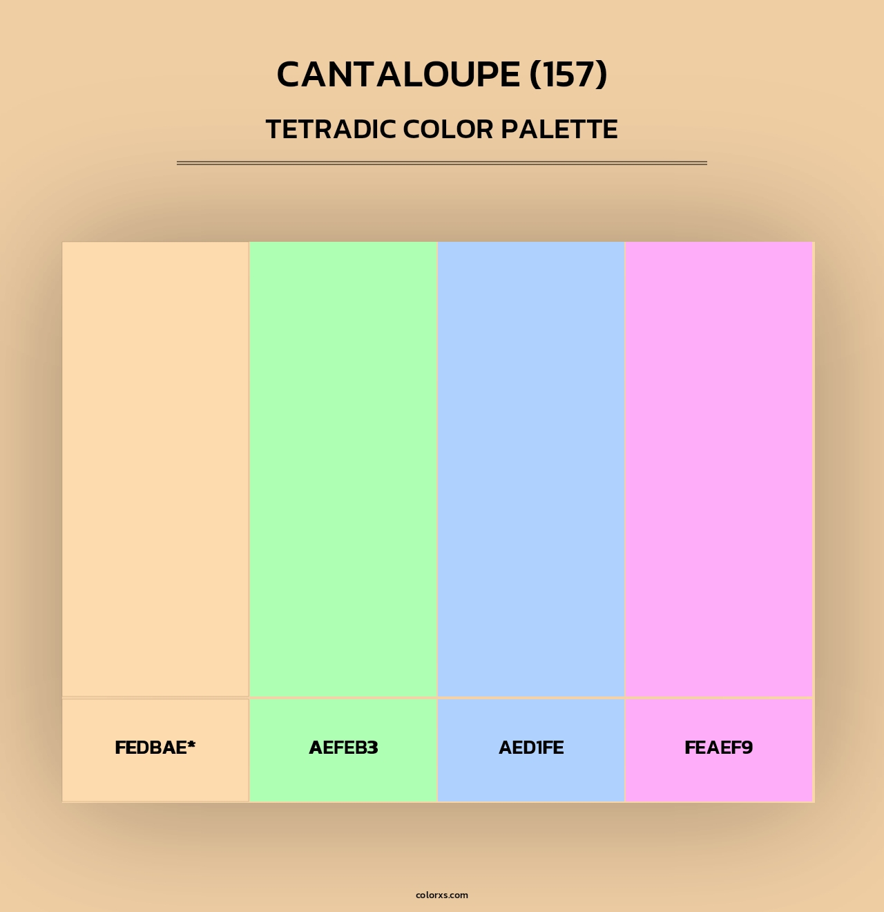 Cantaloupe (157) - Tetradic Color Palette