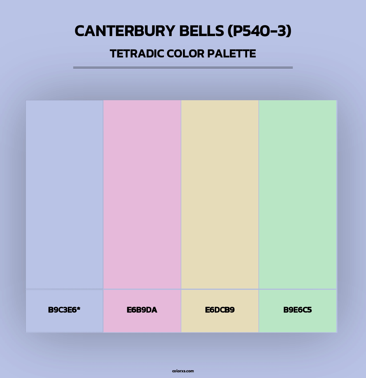 Canterbury Bells (P540-3) - Tetradic Color Palette