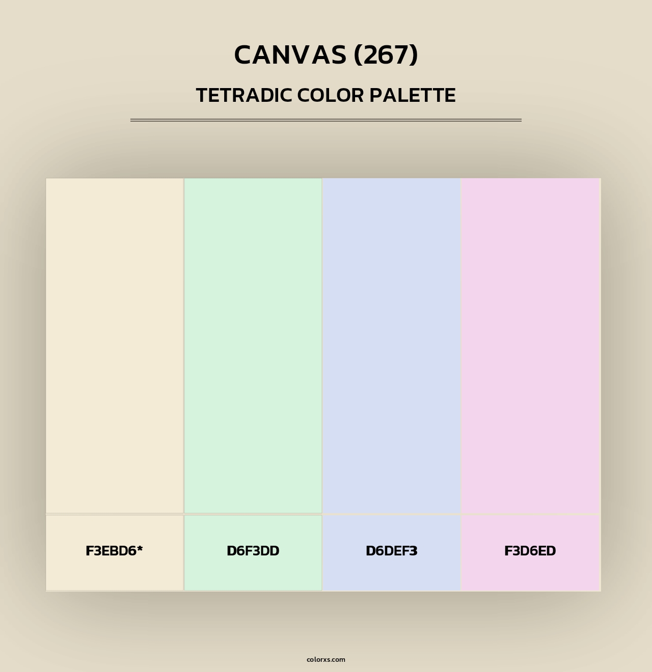 Canvas (267) - Tetradic Color Palette
