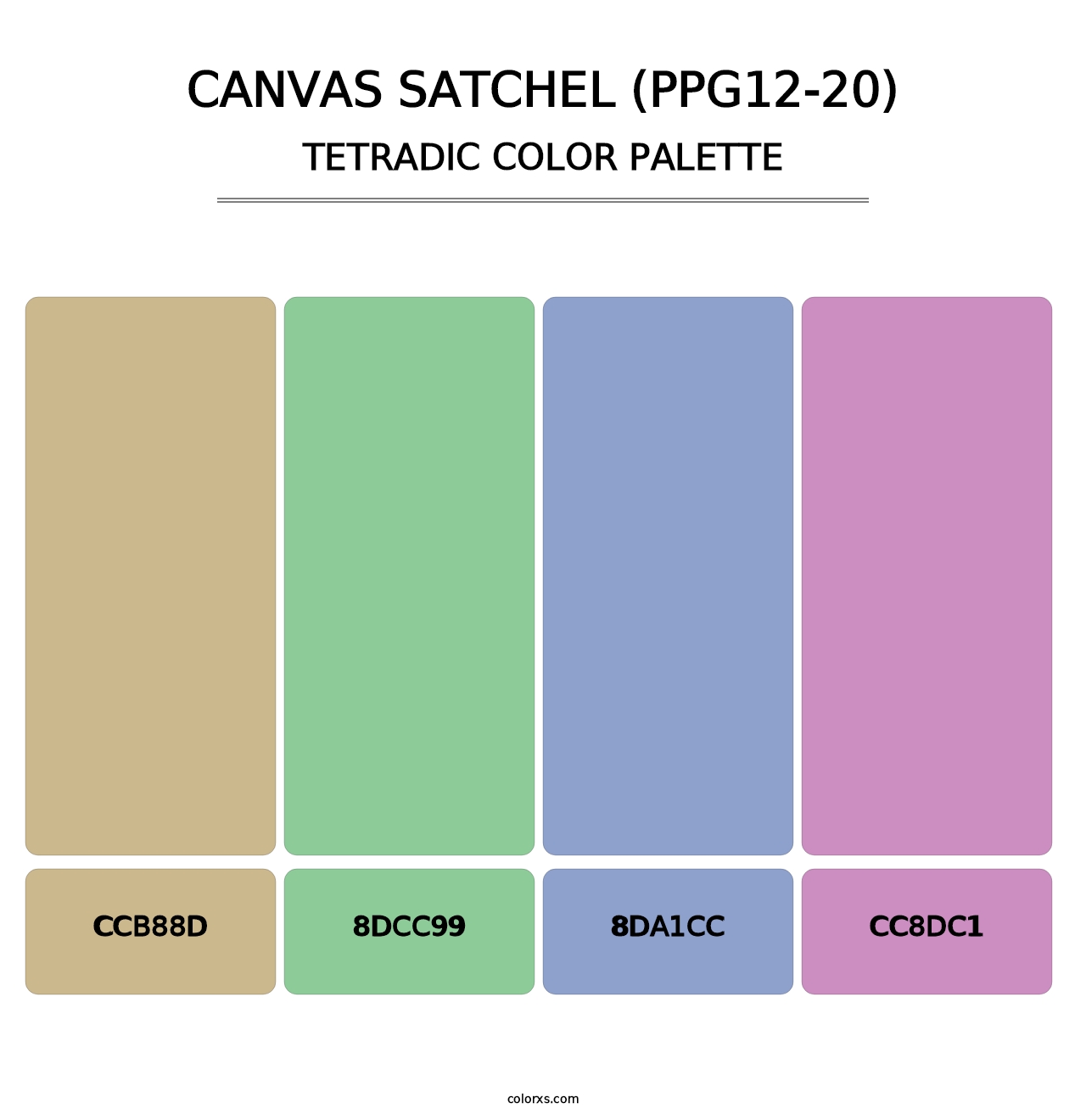 Canvas Satchel (PPG12-20) - Tetradic Color Palette