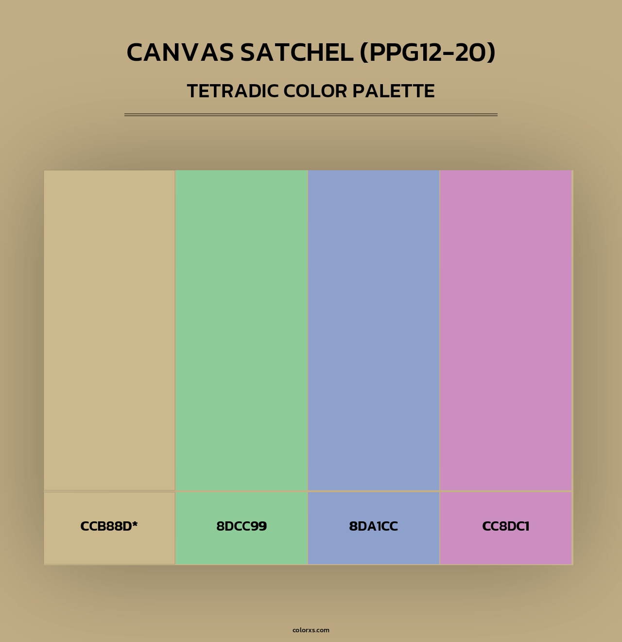 Canvas Satchel (PPG12-20) - Tetradic Color Palette