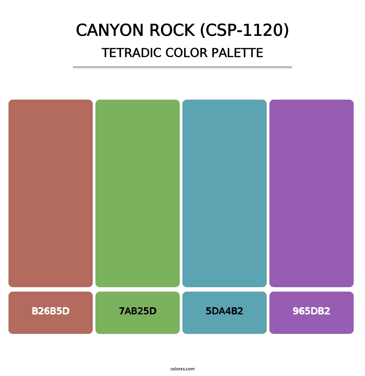 Canyon Rock (CSP-1120) - Tetradic Color Palette