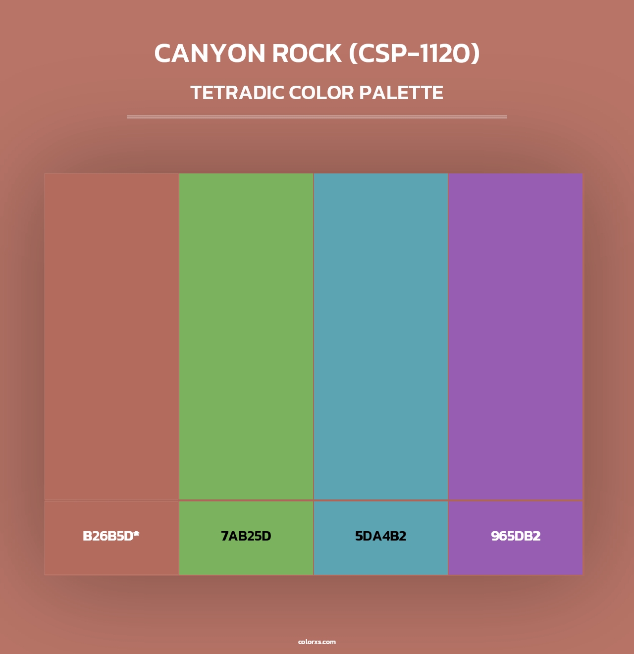 Canyon Rock (CSP-1120) - Tetradic Color Palette