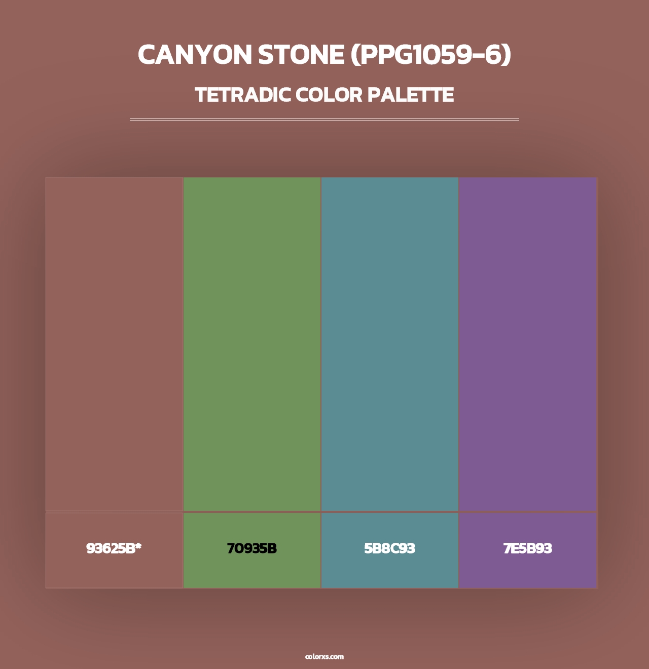 Canyon Stone (PPG1059-6) - Tetradic Color Palette