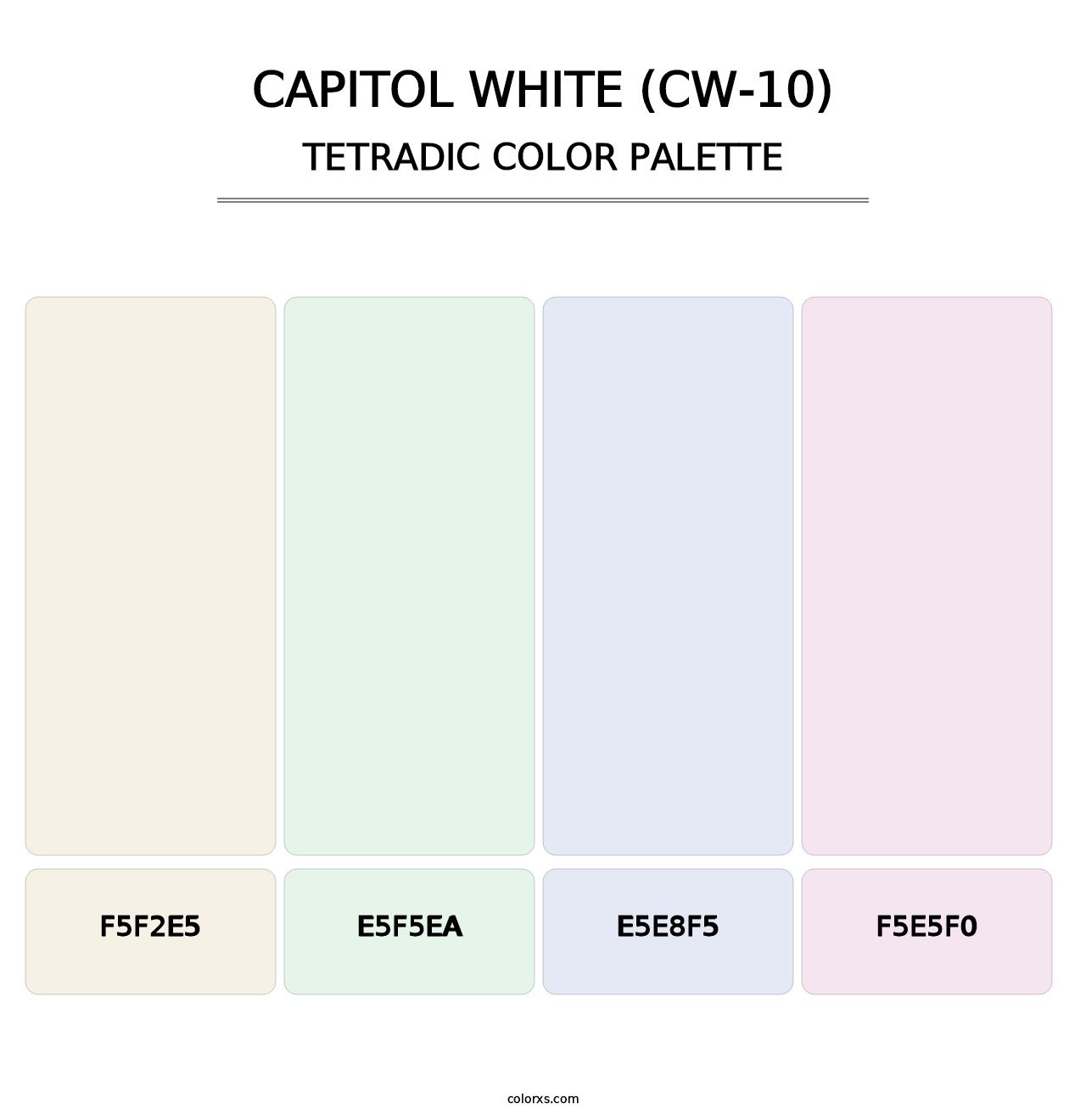 Capitol White (CW-10) - Tetradic Color Palette
