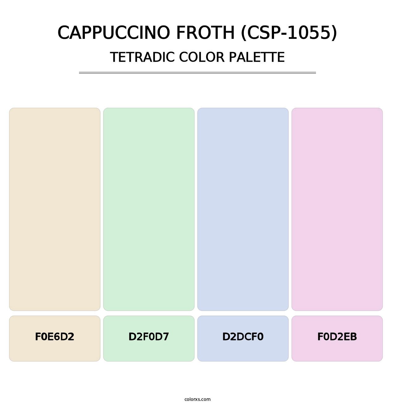 Cappuccino Froth (CSP-1055) - Tetradic Color Palette