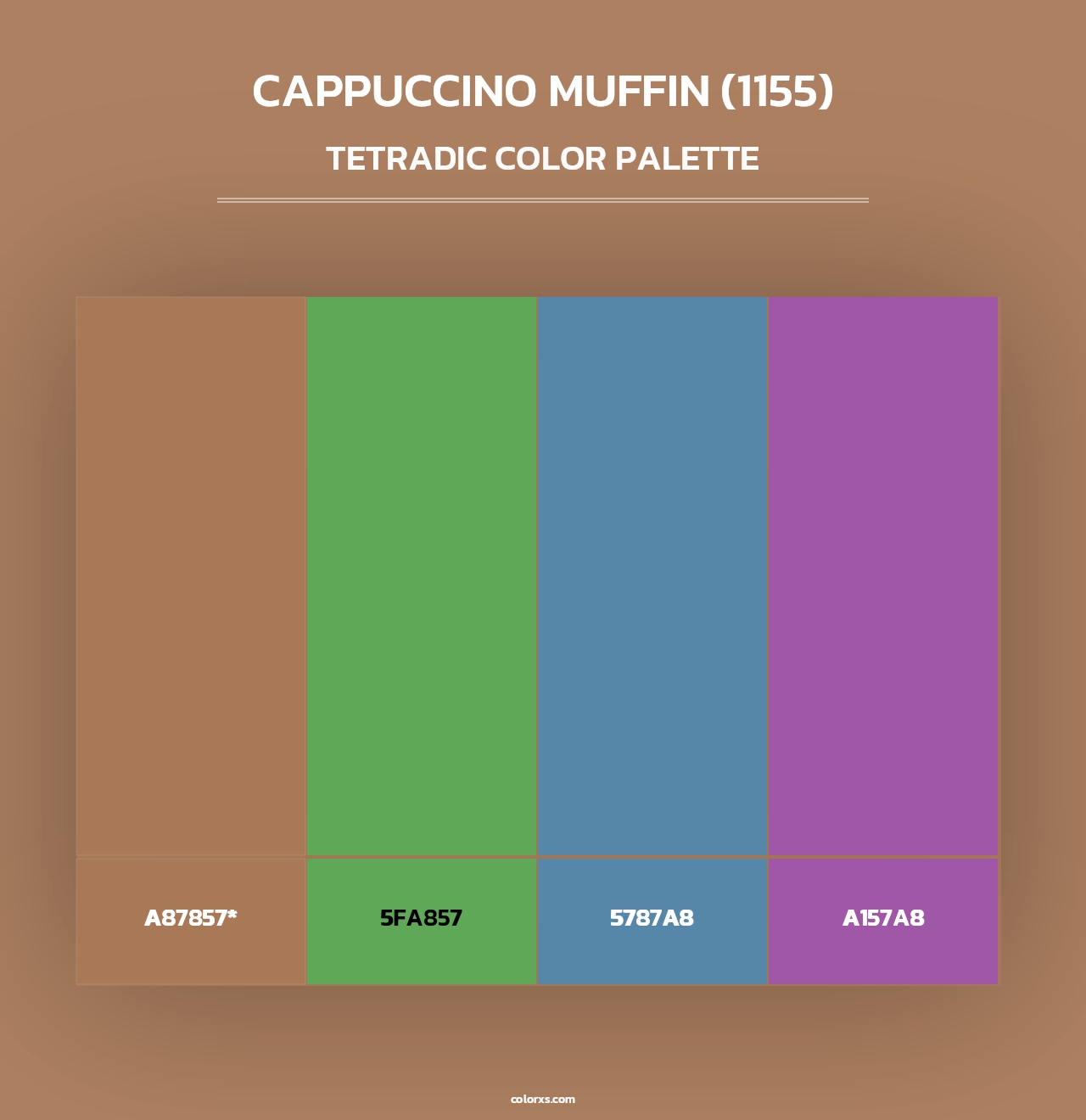 Cappuccino Muffin (1155) - Tetradic Color Palette