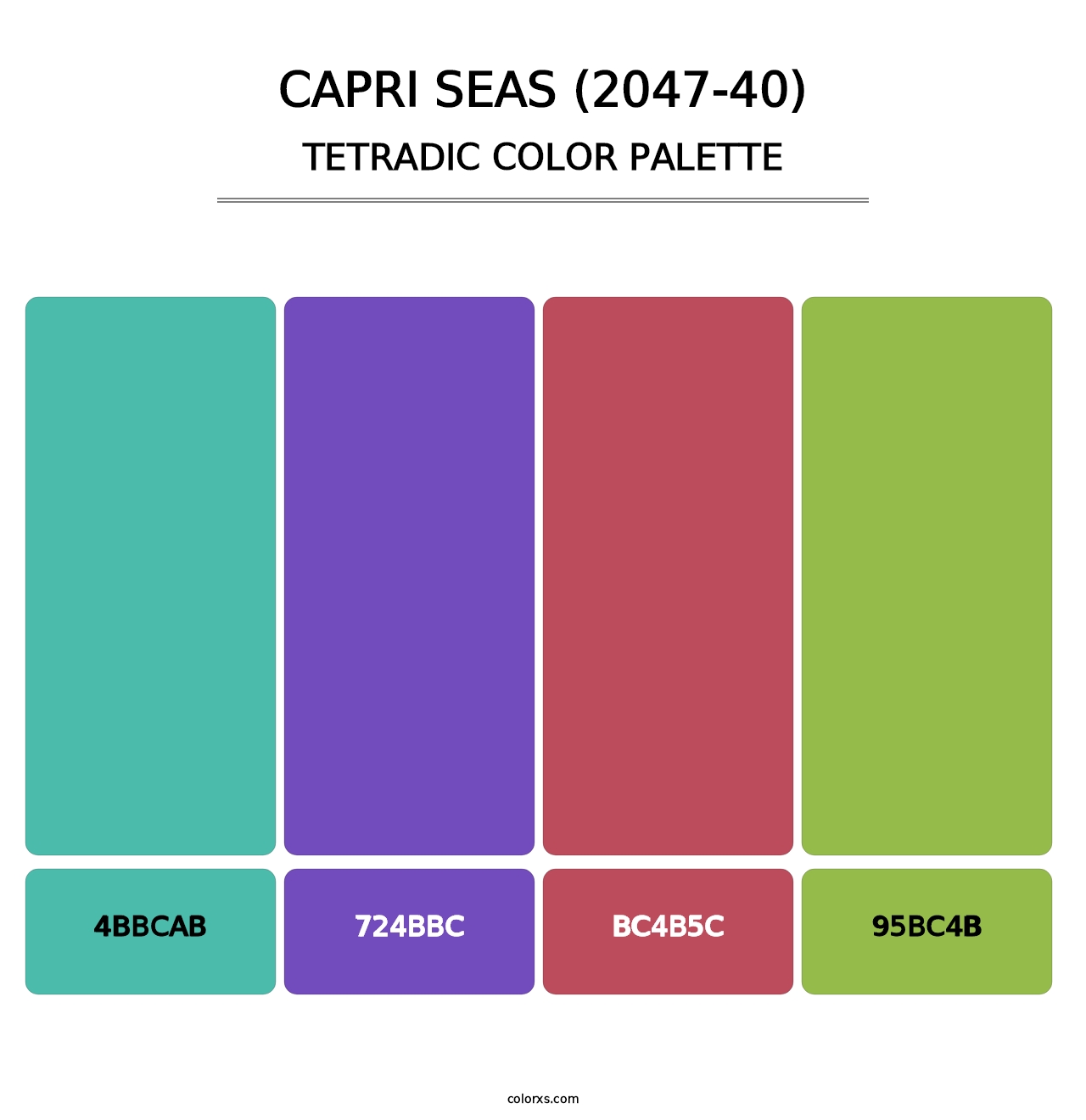 Capri Seas (2047-40) - Tetradic Color Palette