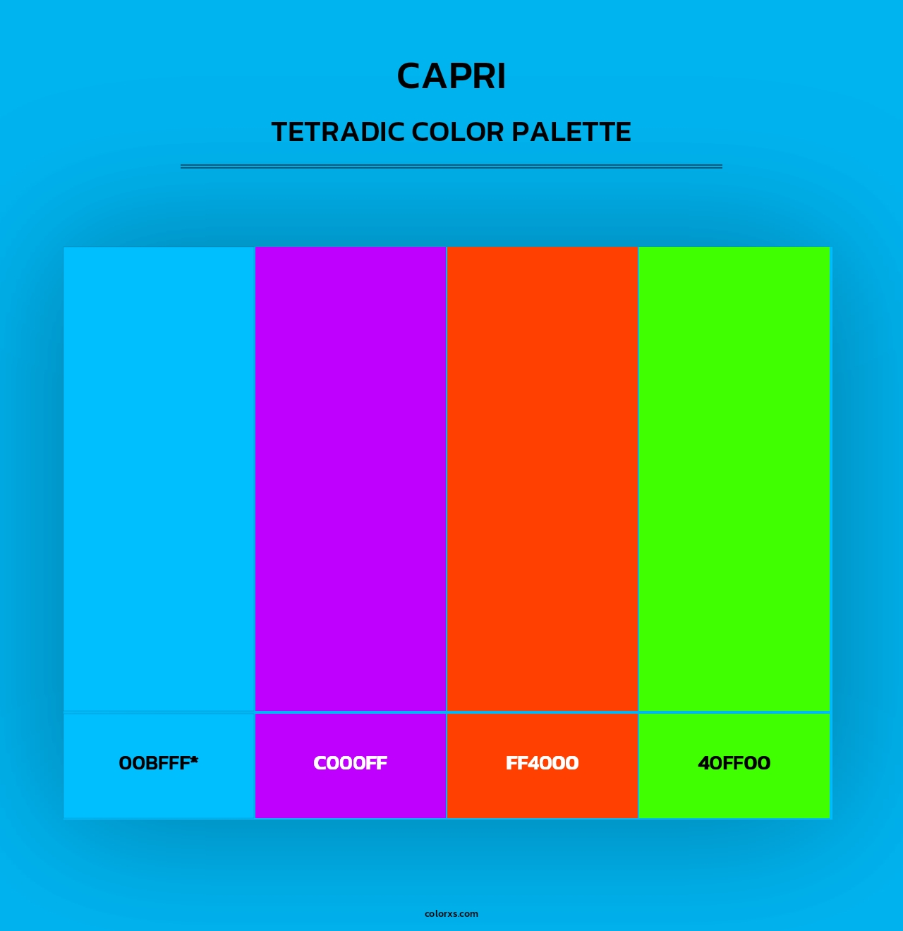 Capri - Tetradic Color Palette