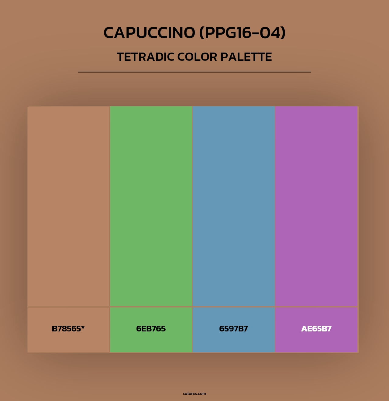 Capuccino (PPG16-04) - Tetradic Color Palette