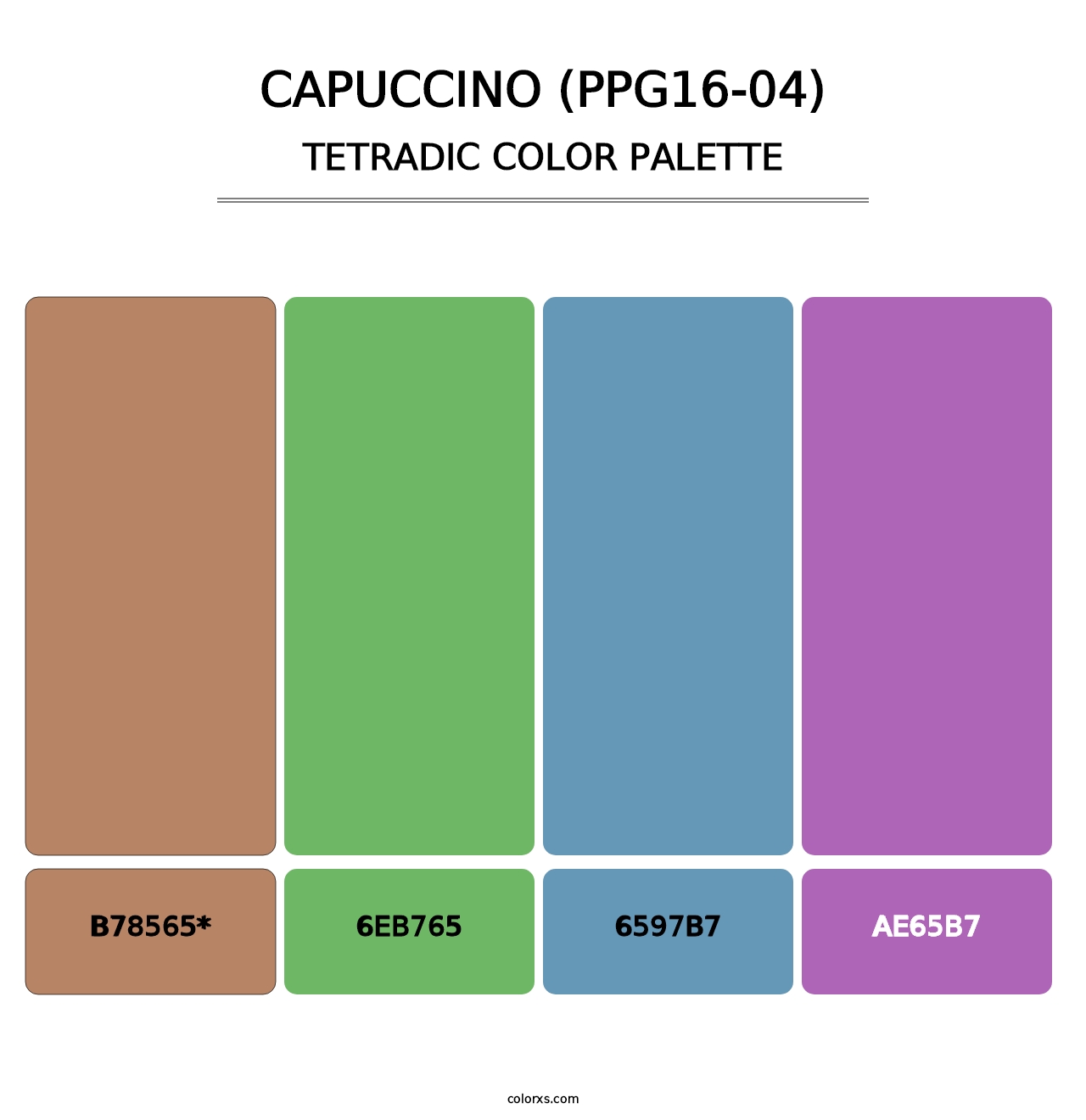 Capuccino (PPG16-04) - Tetradic Color Palette