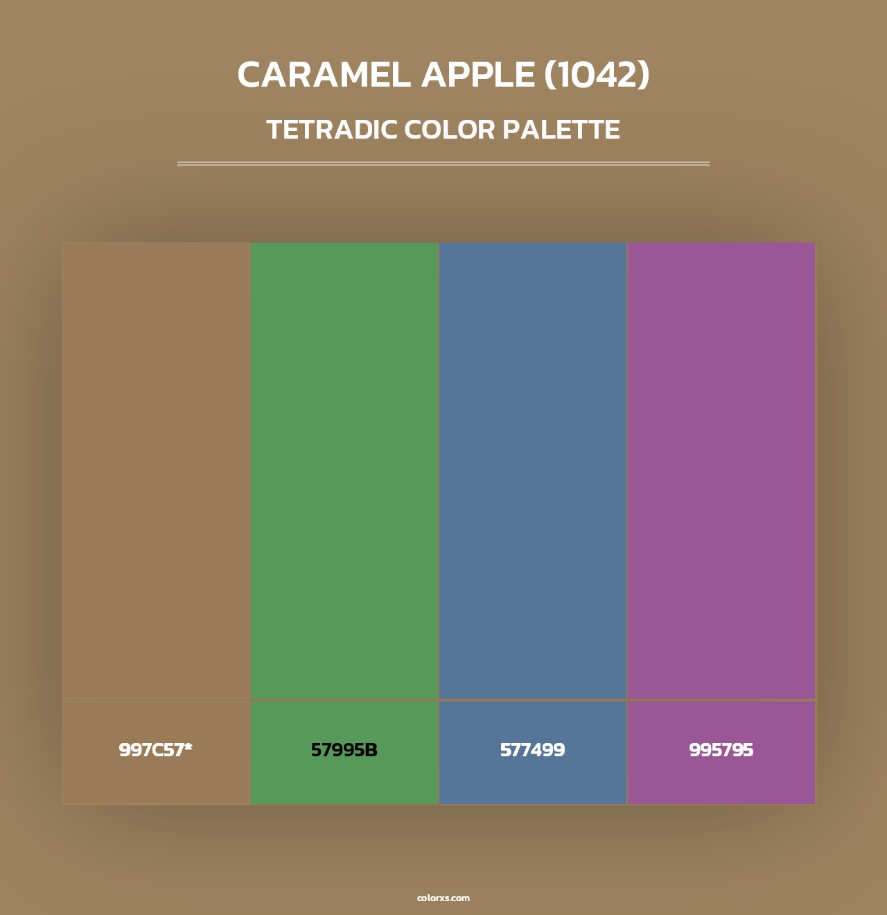 Caramel Apple (1042) - Tetradic Color Palette