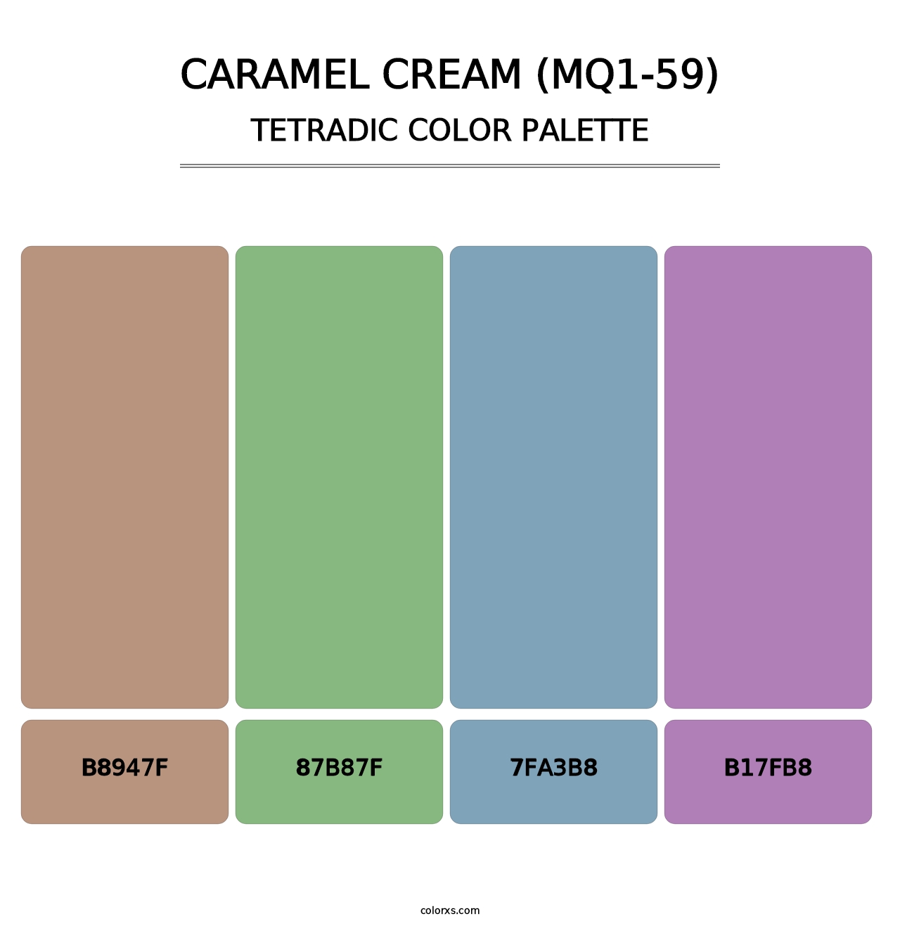 Caramel Cream (MQ1-59) - Tetradic Color Palette