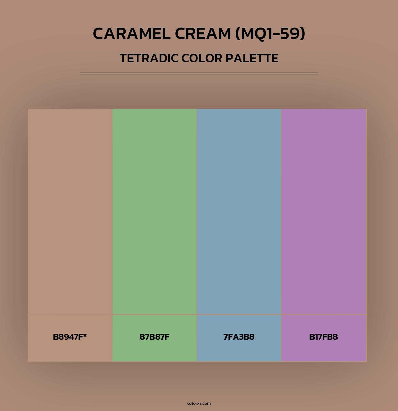 Caramel Cream (MQ1-59) - Tetradic Color Palette
