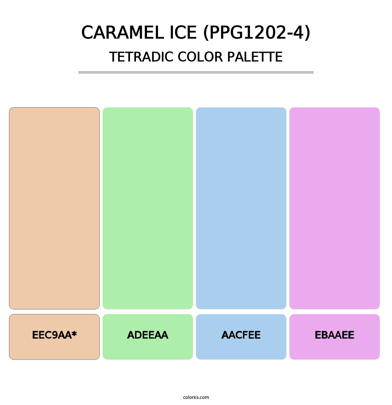 Caramel Ice (PPG1202-4) - Tetradic Color Palette