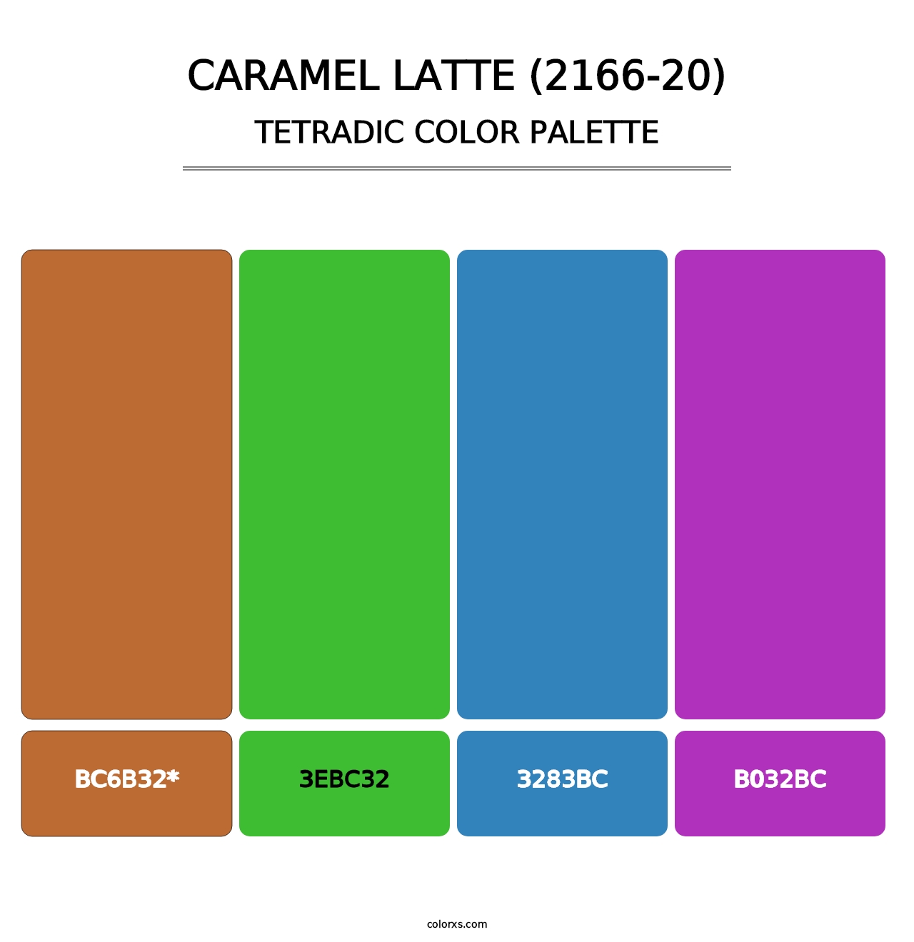 Caramel Latte (2166-20) - Tetradic Color Palette