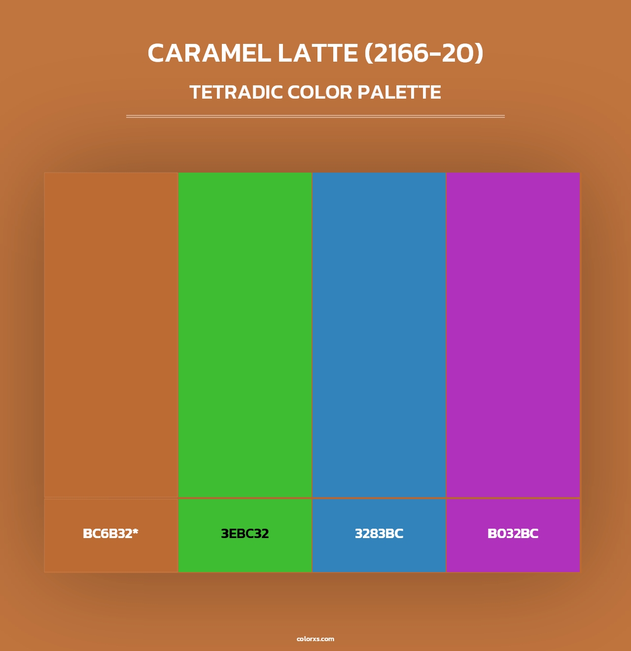 Caramel Latte (2166-20) - Tetradic Color Palette