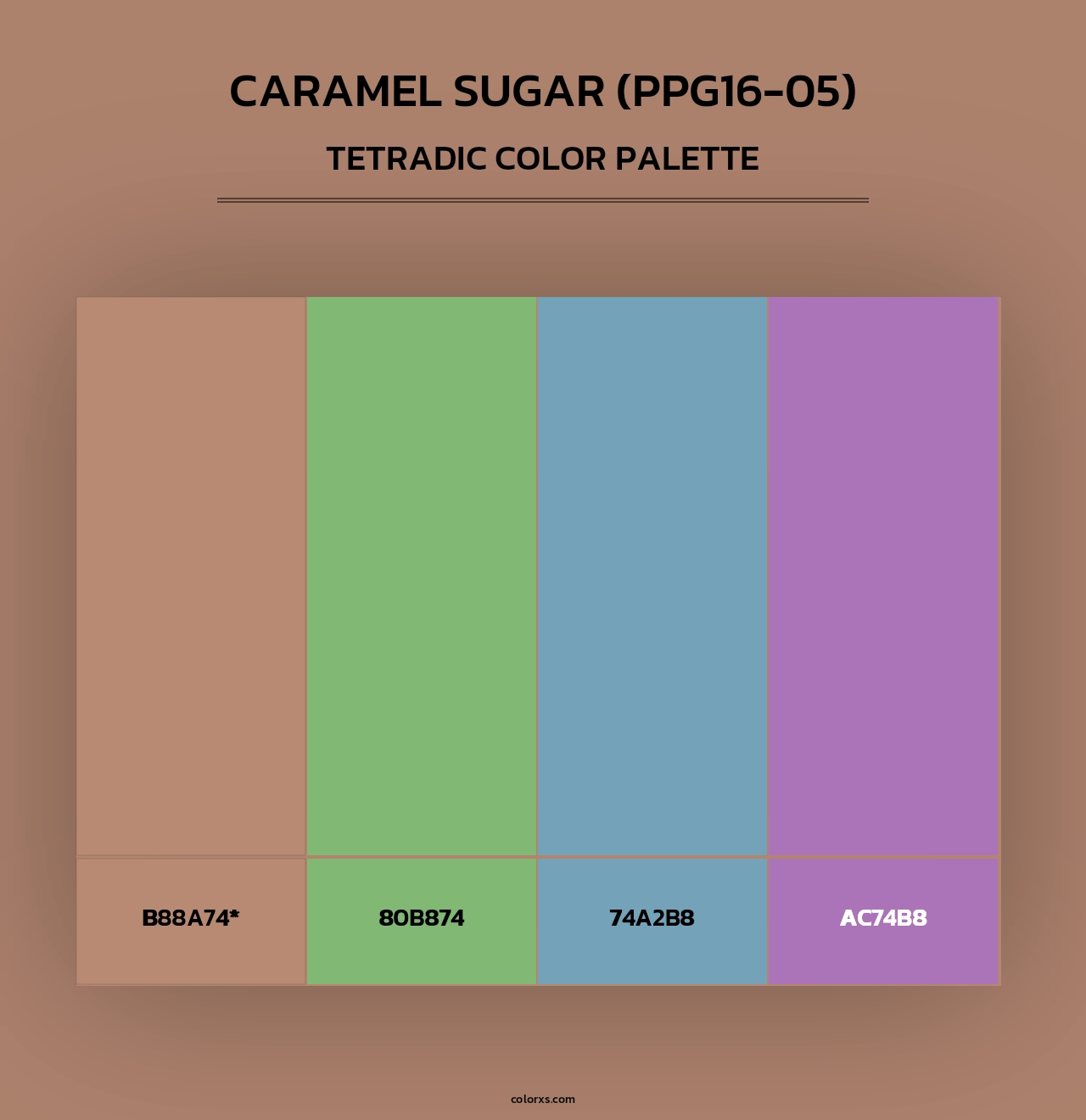 Caramel Sugar (PPG16-05) - Tetradic Color Palette