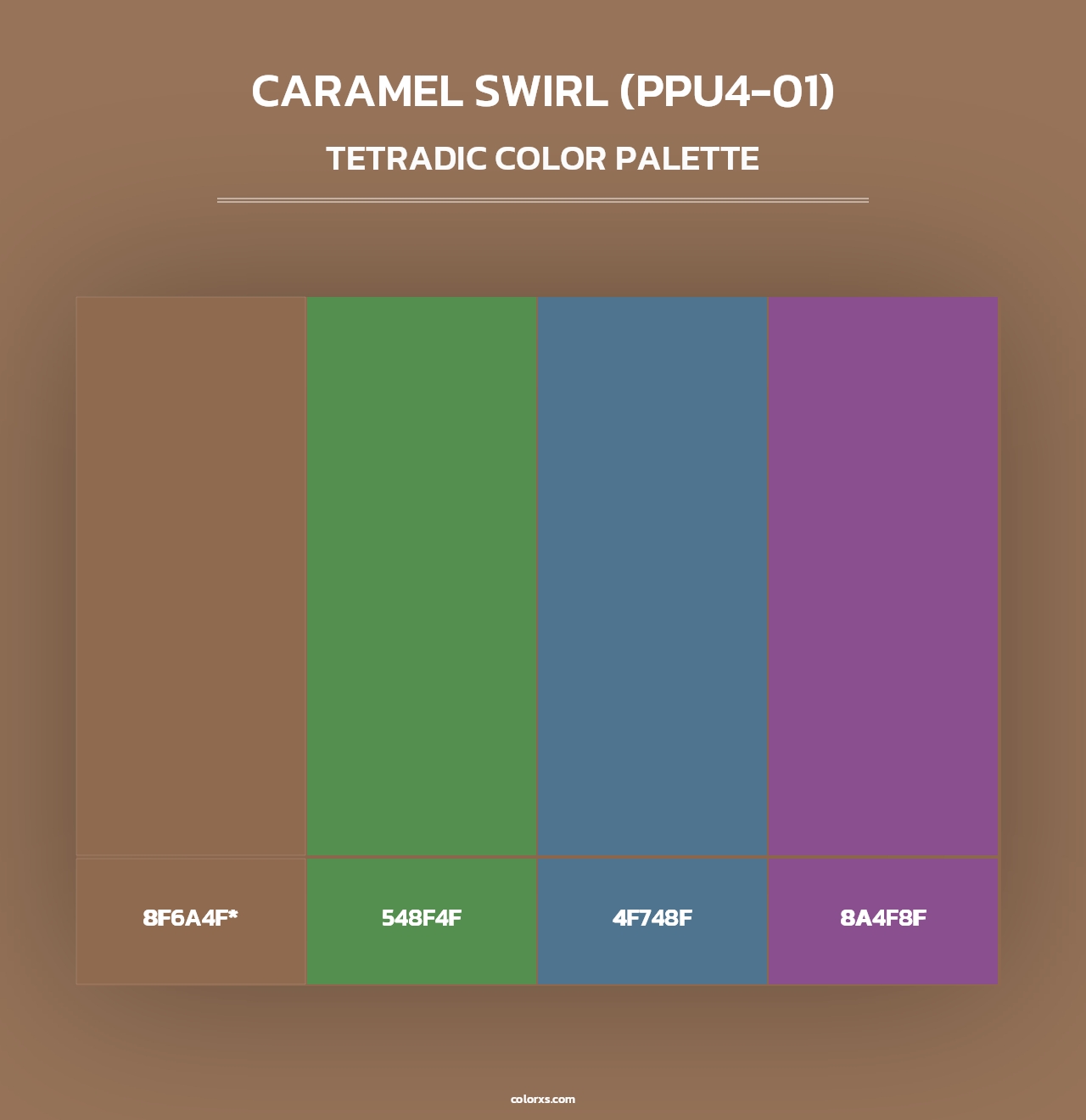 Caramel Swirl (PPU4-01) - Tetradic Color Palette