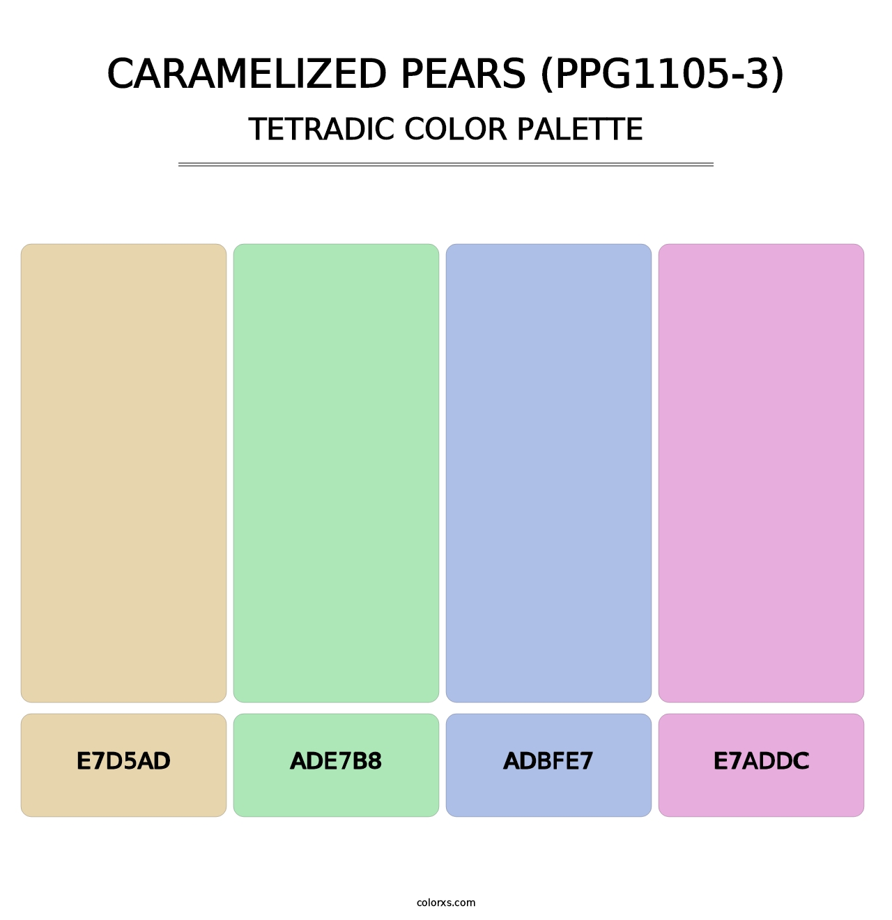 Caramelized Pears (PPG1105-3) - Tetradic Color Palette