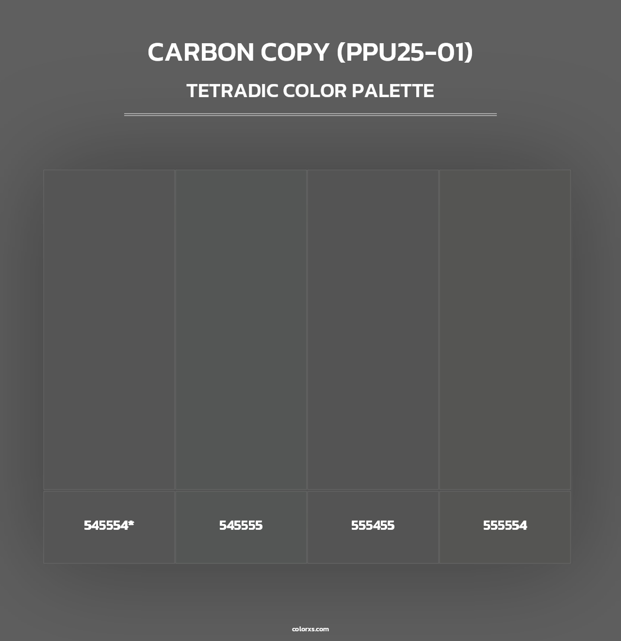 Carbon Copy (PPU25-01) - Tetradic Color Palette