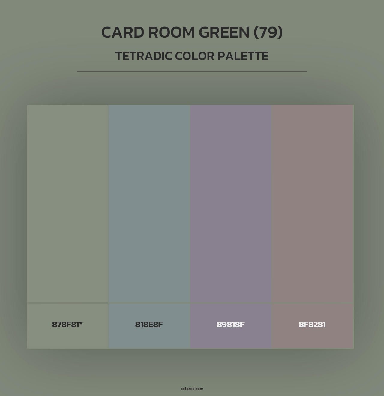 Card Room Green (79) - Tetradic Color Palette