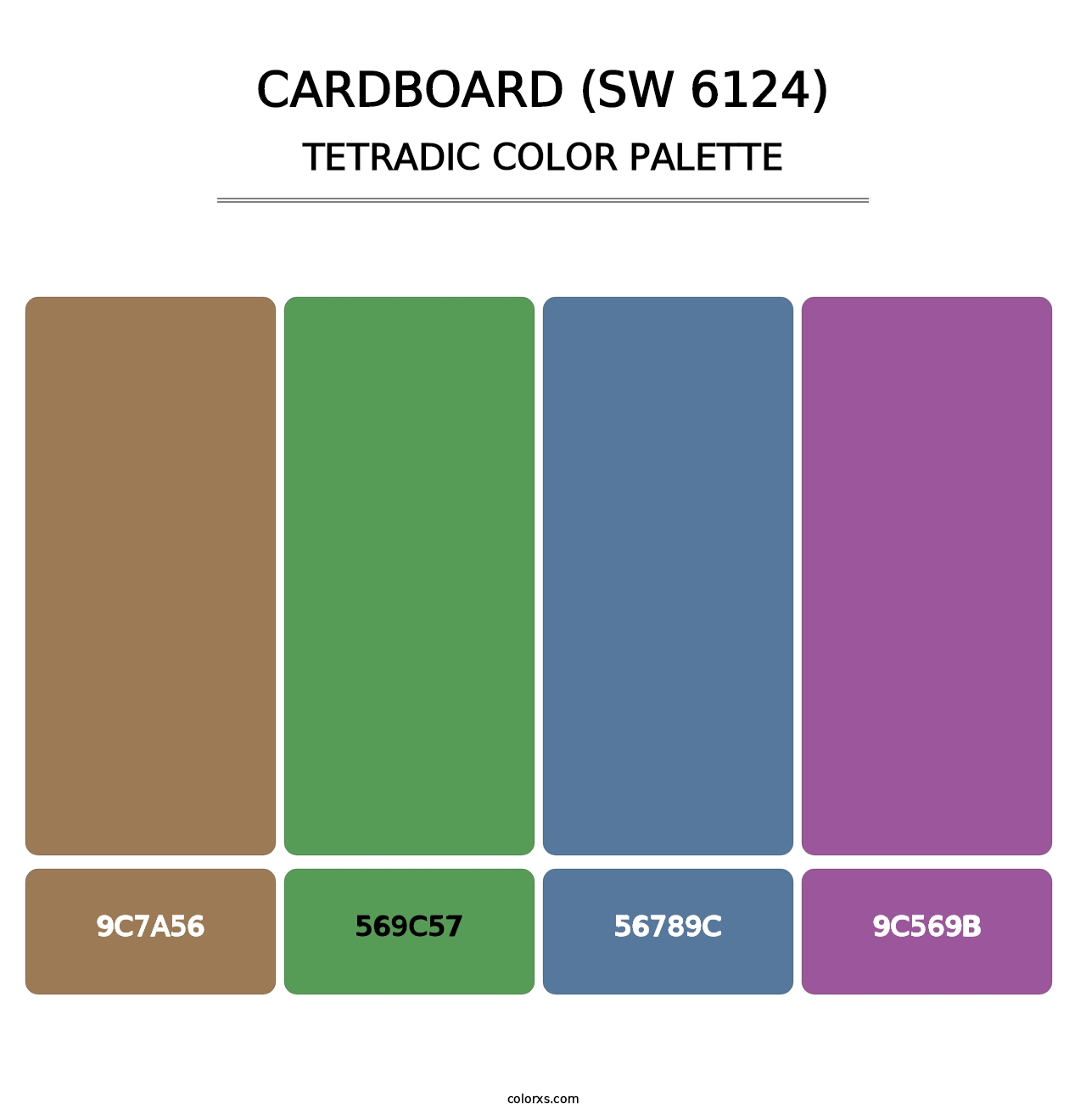 Cardboard (SW 6124) - Tetradic Color Palette