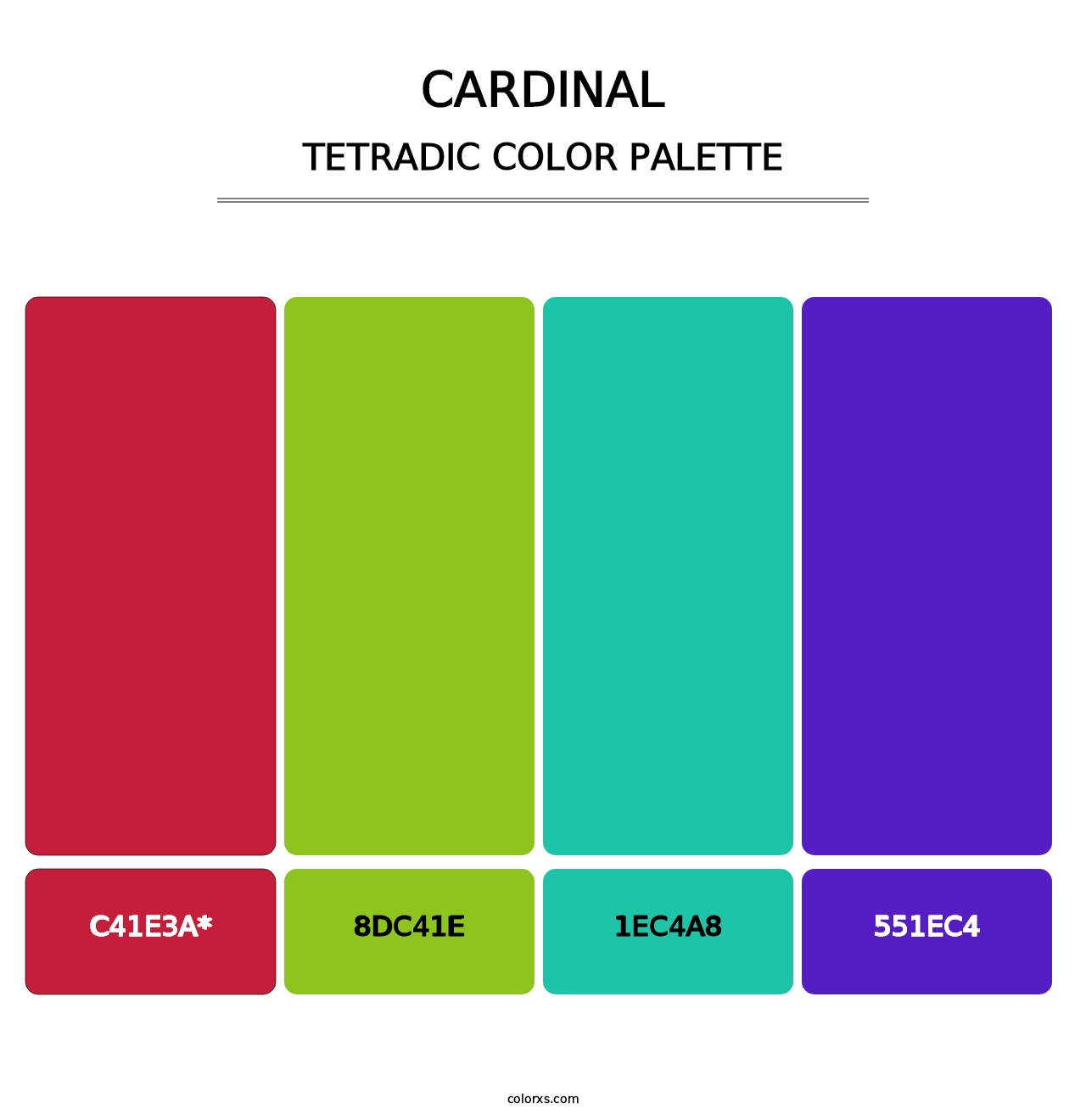 Cardinal - Tetradic Color Palette