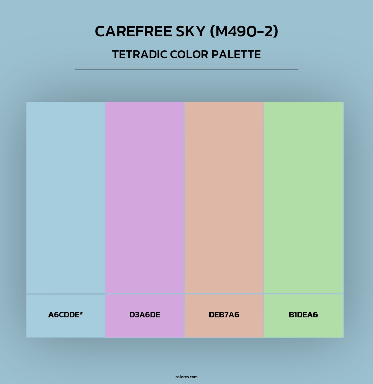 Carefree Sky (M490-2) - Tetradic Color Palette