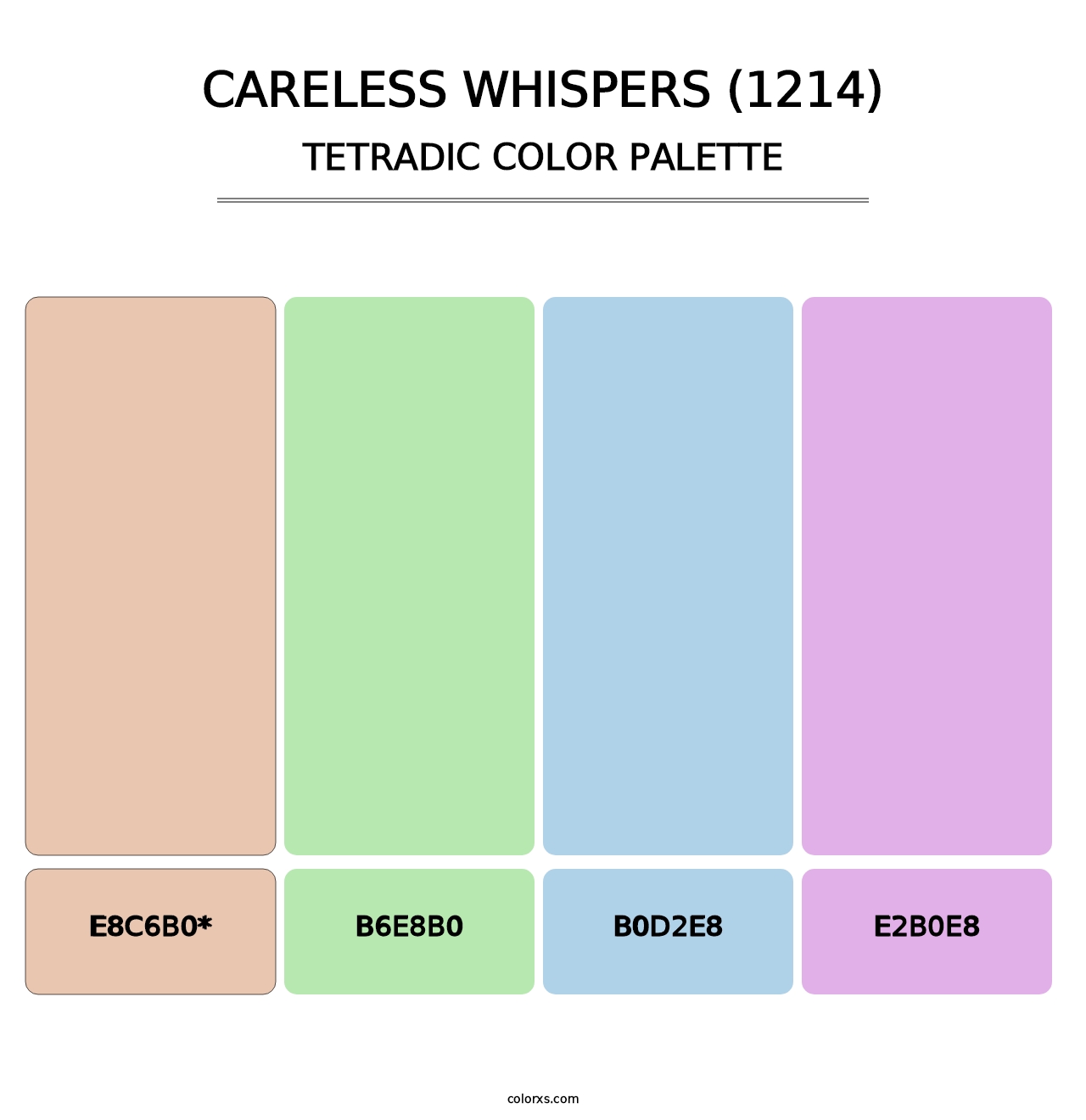Careless Whispers (1214) - Tetradic Color Palette