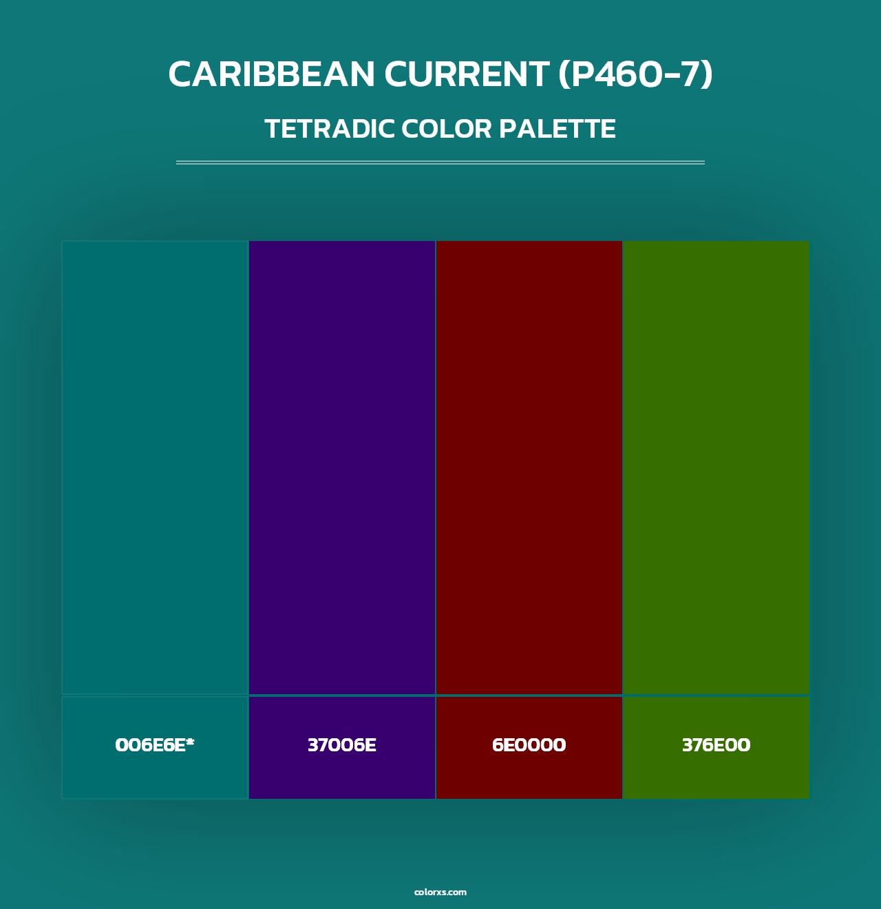 Caribbean Current (P460-7) - Tetradic Color Palette
