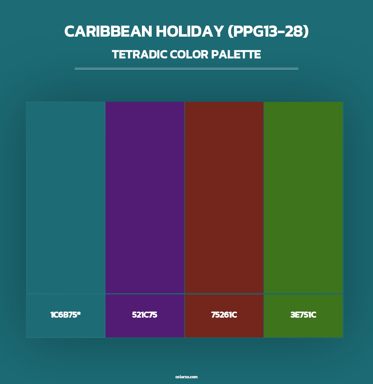 Caribbean Holiday (PPG13-28) - Tetradic Color Palette
