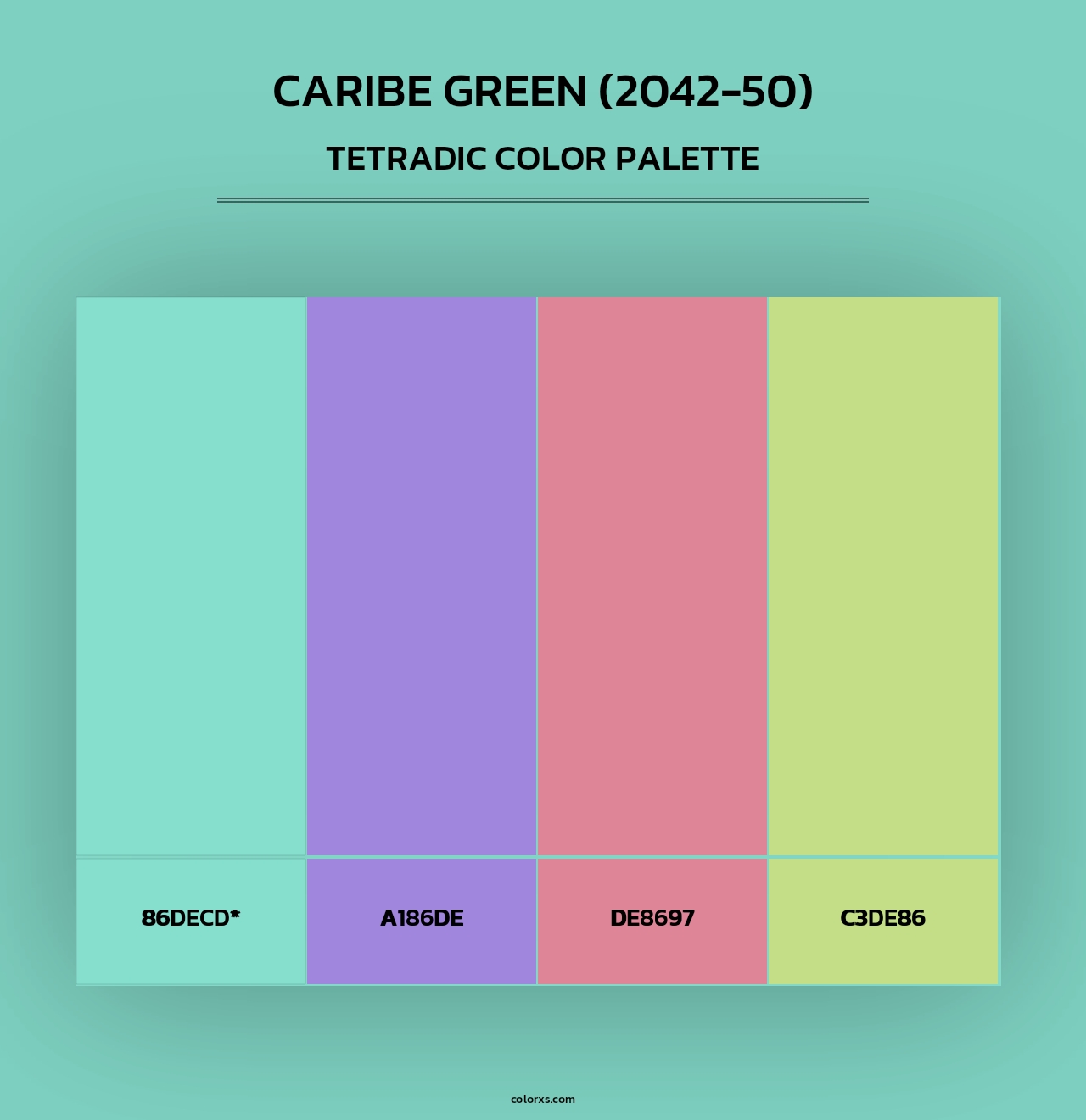 Caribe Green (2042-50) - Tetradic Color Palette
