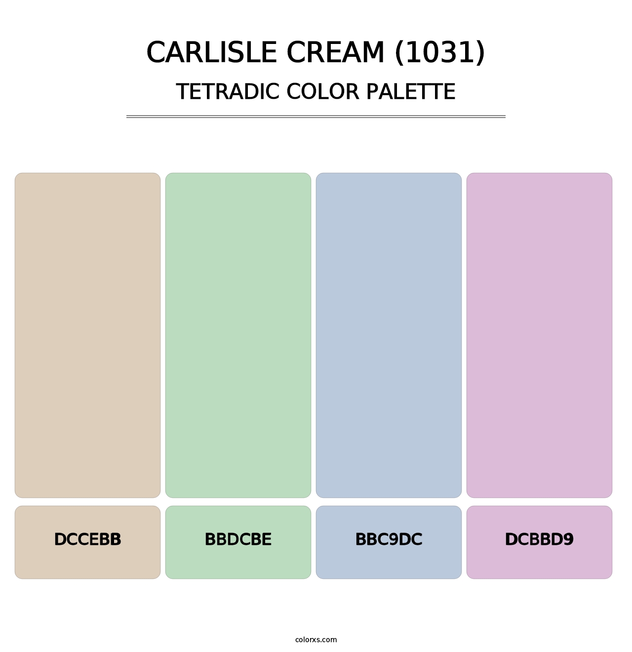 Carlisle Cream (1031) - Tetradic Color Palette