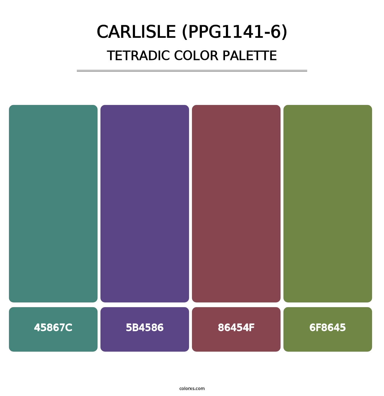 Carlisle (PPG1141-6) - Tetradic Color Palette