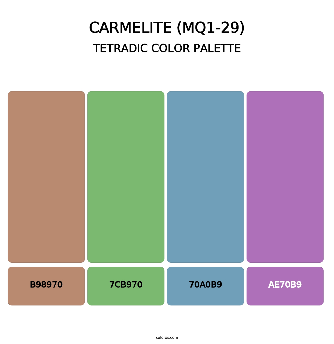 Carmelite (MQ1-29) - Tetradic Color Palette