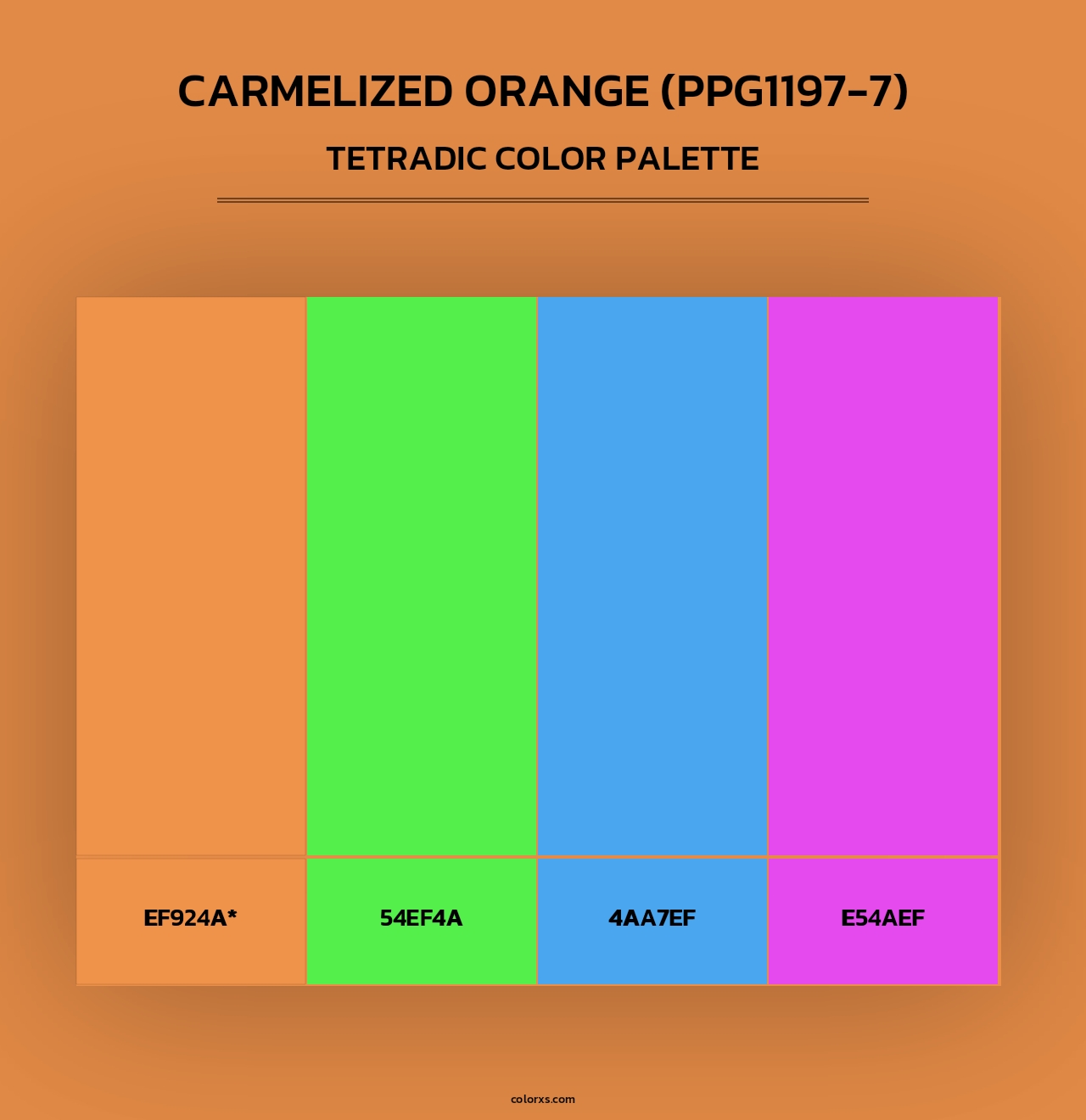 Carmelized Orange (PPG1197-7) - Tetradic Color Palette