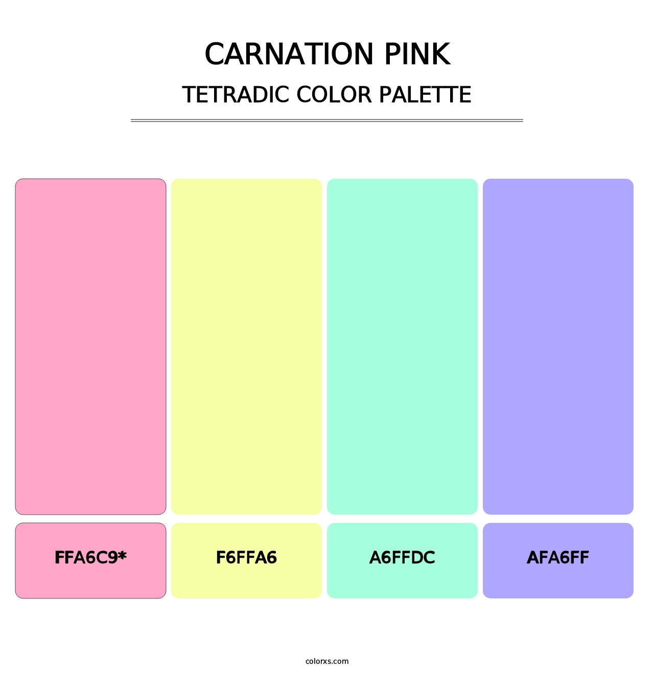 Carnation Pink - Tetradic Color Palette