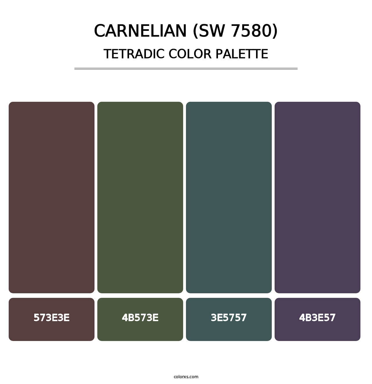 Carnelian (SW 7580) - Tetradic Color Palette