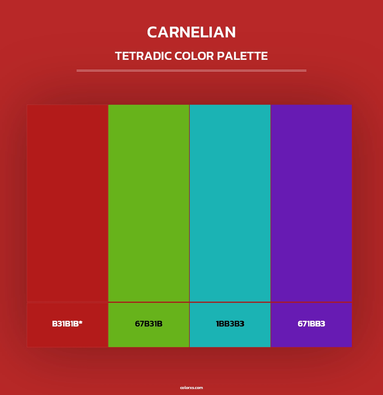 Carnelian - Tetradic Color Palette