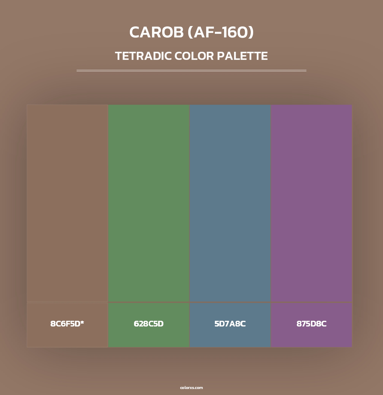 Carob (AF-160) - Tetradic Color Palette