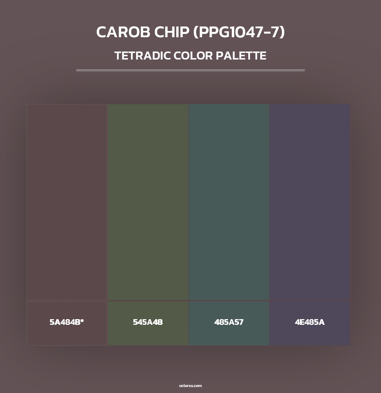 Carob Chip (PPG1047-7) - Tetradic Color Palette