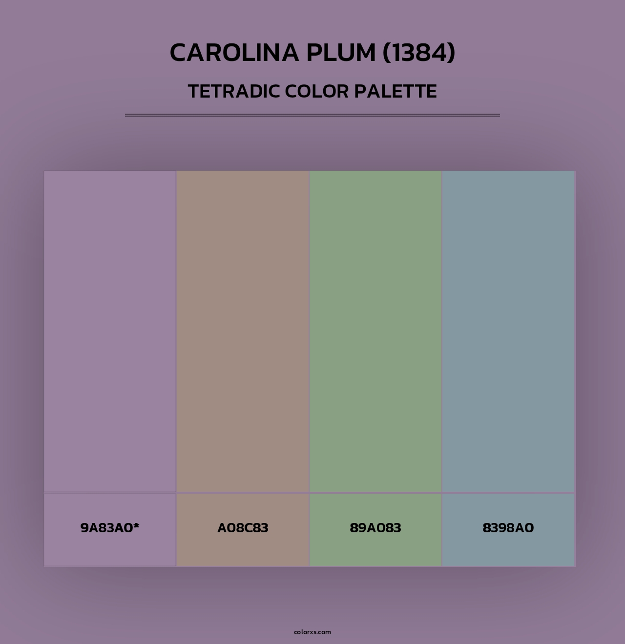 Carolina Plum (1384) - Tetradic Color Palette