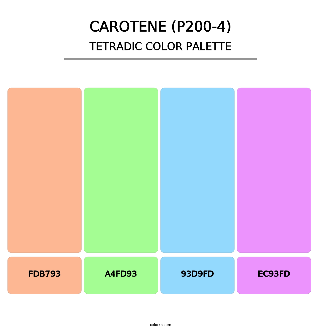 Carotene (P200-4) - Tetradic Color Palette