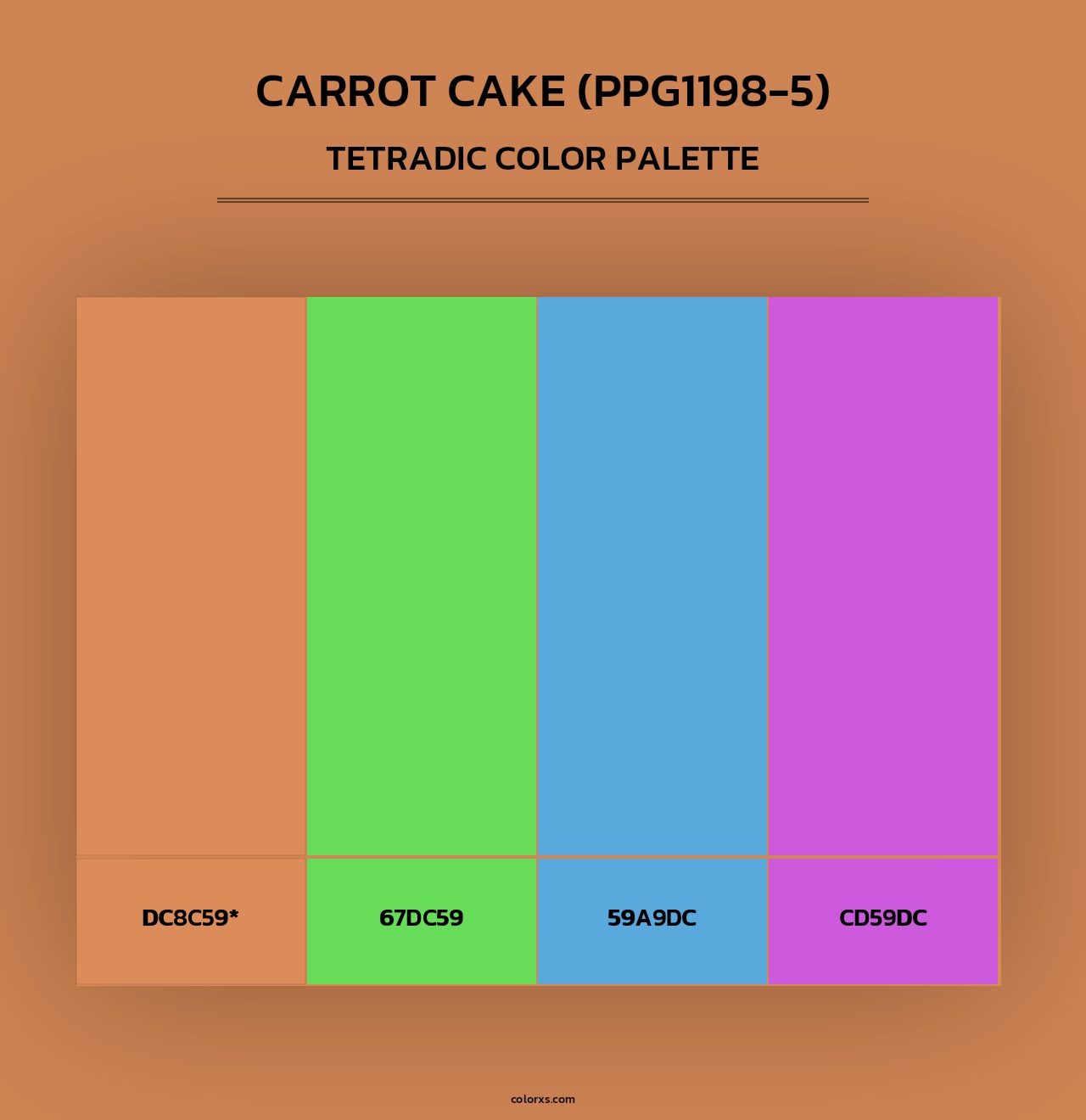 Carrot Cake (PPG1198-5) - Tetradic Color Palette