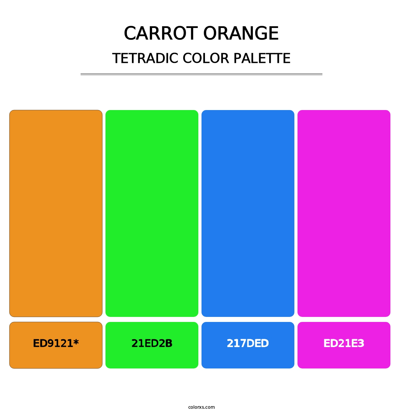 Carrot Orange - Tetradic Color Palette