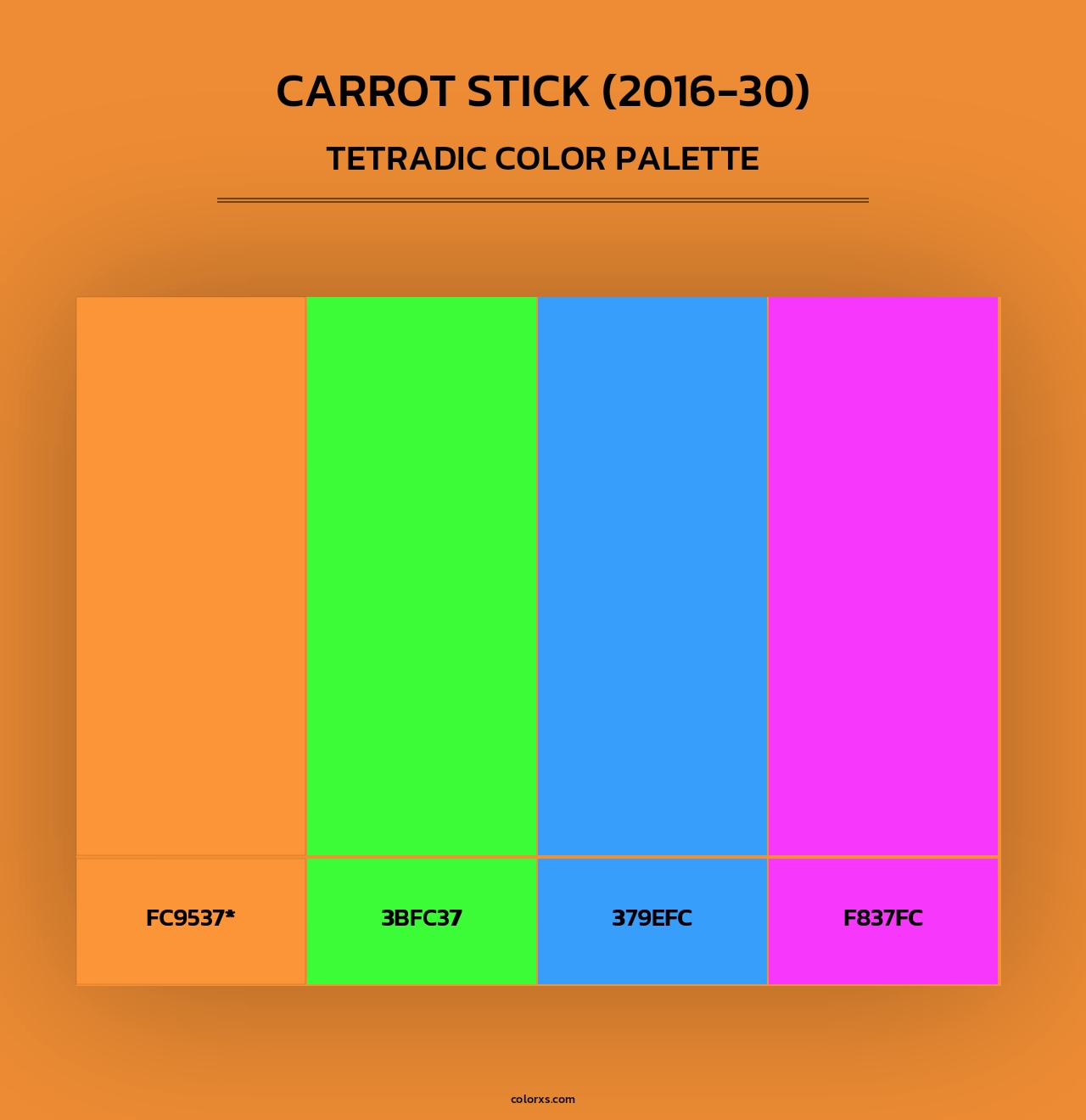 Carrot Stick (2016-30) - Tetradic Color Palette