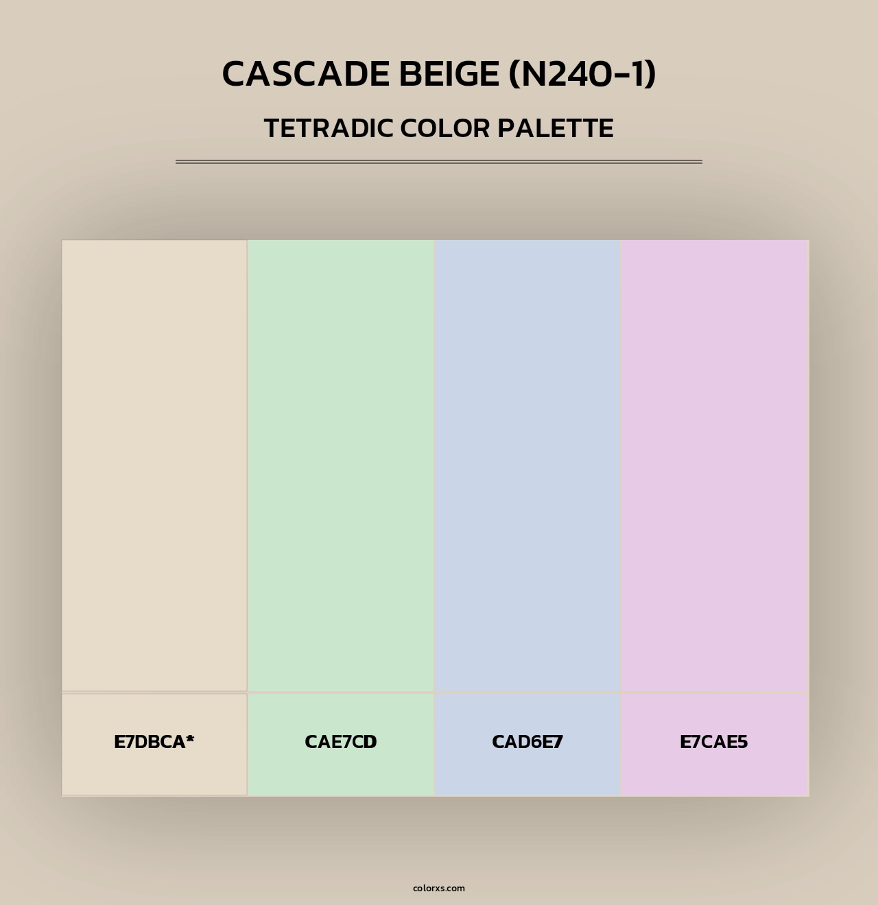 Cascade Beige (N240-1) - Tetradic Color Palette