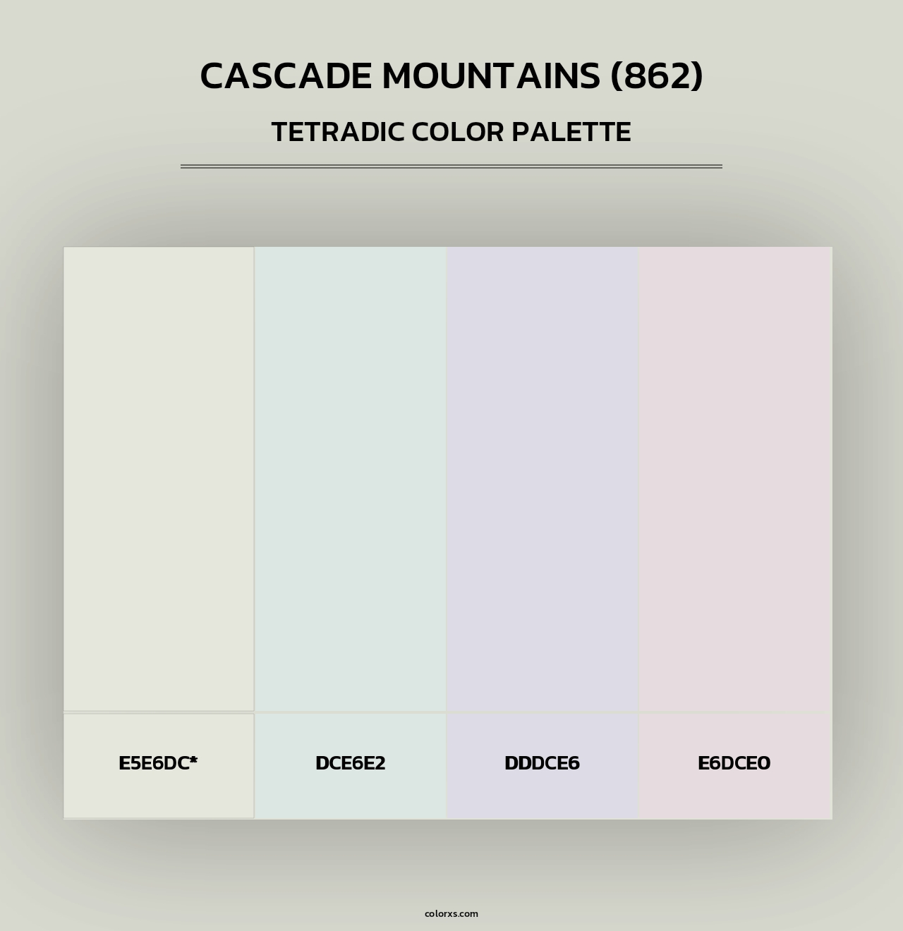 Cascade Mountains (862) - Tetradic Color Palette