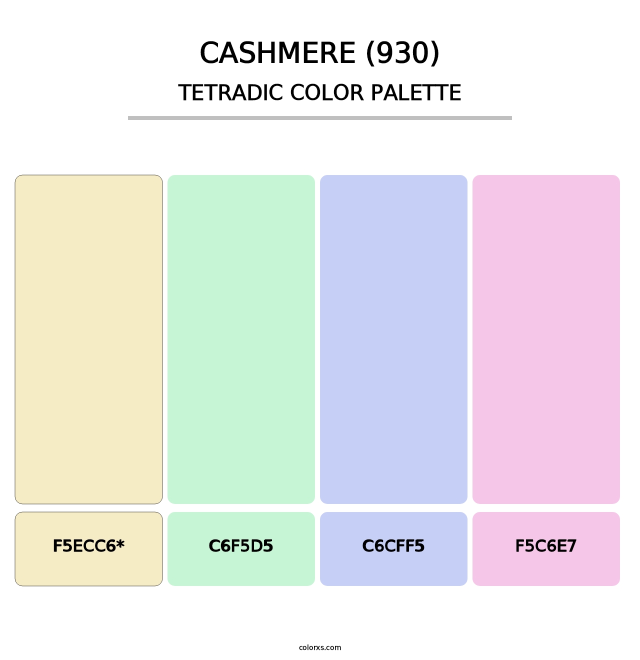 Cashmere (930) - Tetradic Color Palette
